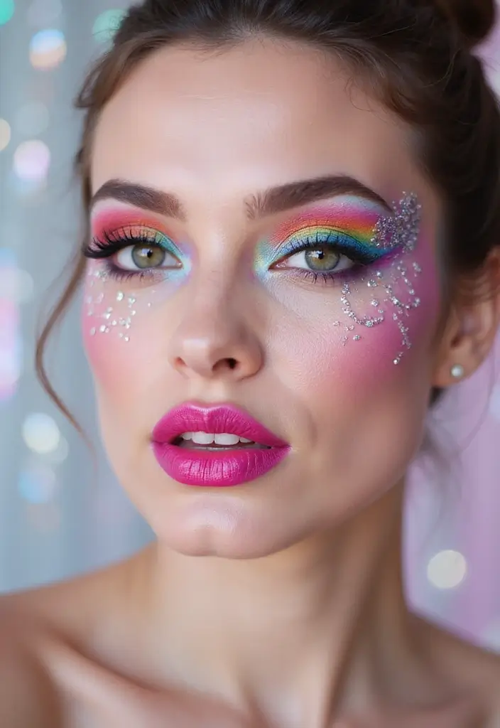 11 Jaw-Dropping Dark Siren Makeup Looks That Will Haunt Your Feed (No Mermaid Tail Needed!) - 11. Whimsical Siren: Colorful and Fun