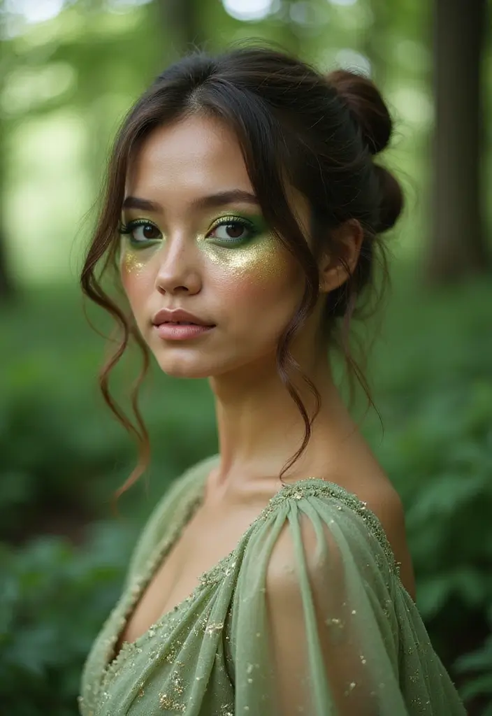 11 Jaw-Dropping Dark Siren Makeup Looks That Will Haunt Your Feed (No Mermaid Tail Needed!) - 4. Enchanted Forest: Ethereal Greens