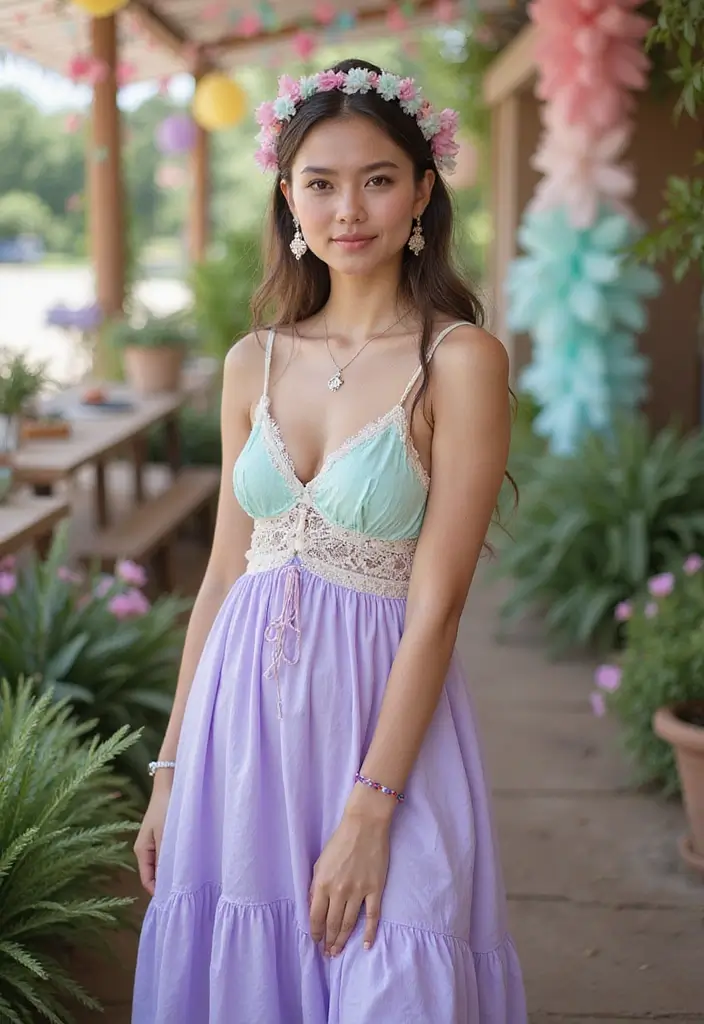 14 Festival-Ready New Wave Makeup Ideas That Look UV-Beautiful (#9 Is a Glow Bomb!) - 7. Pastel Rave Glam