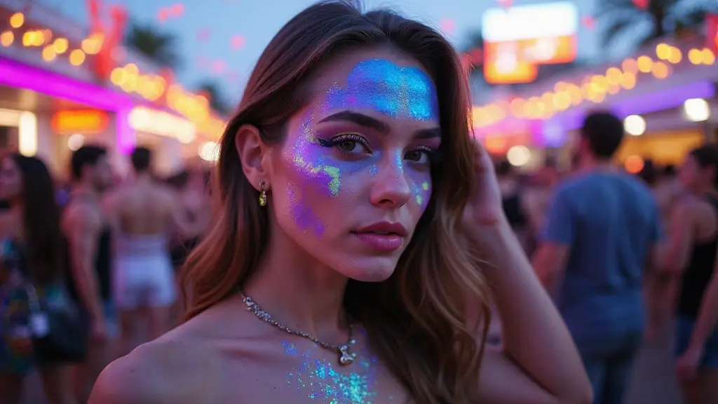 14 Festival-Ready New Wave Makeup Ideas That Look UV-Beautiful (#9 Is a Glow Bomb!)
